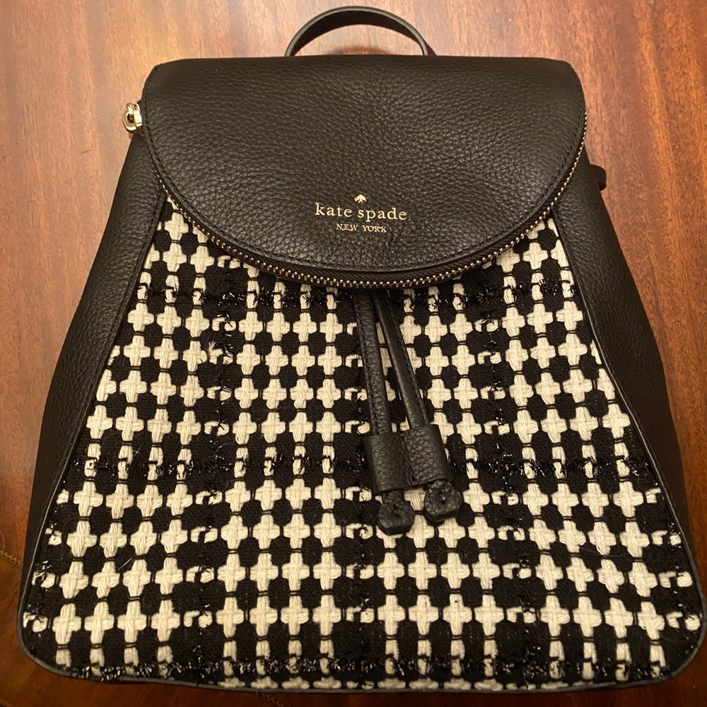 Kate Spade Leila Tweed Fabric Medium Backpack